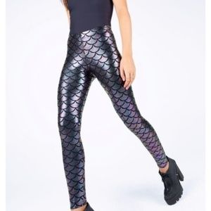 Blackmilk Mermaid Scale Leggings in Rainbow